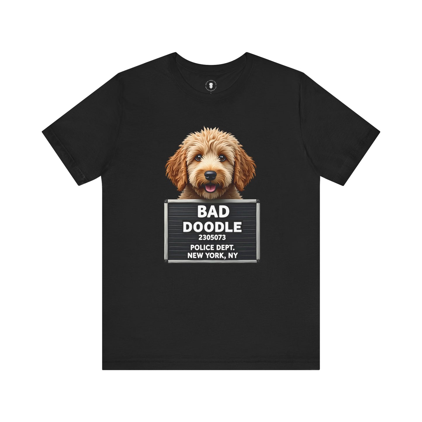 Funny Bad Goldendoodle Mugshot T-Shirt