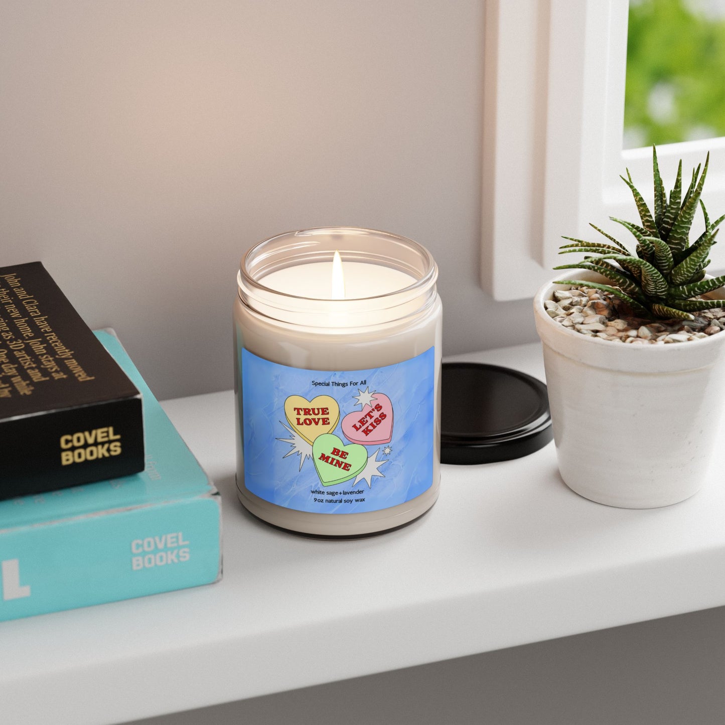 Candy Hearts Valentine's Day Candle