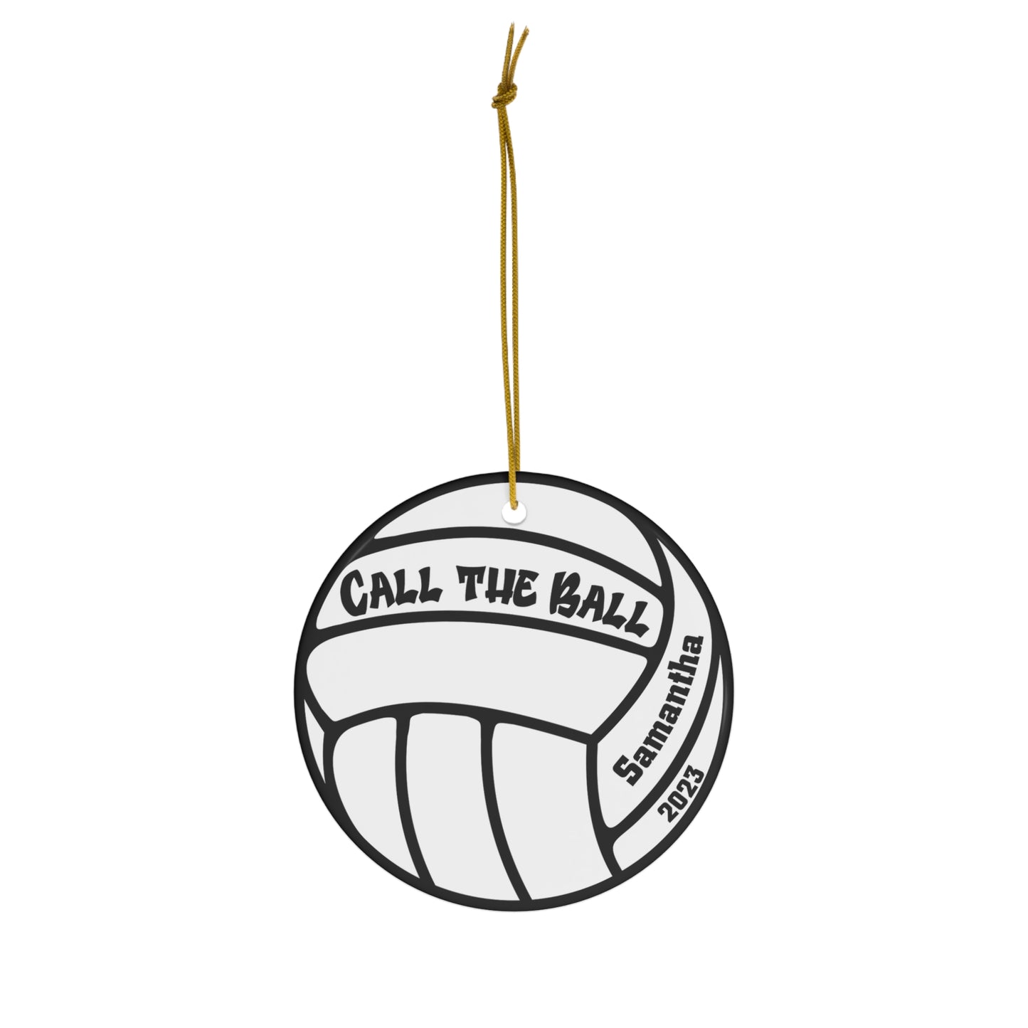Call the Ball Custom Name Volleyball Ornament