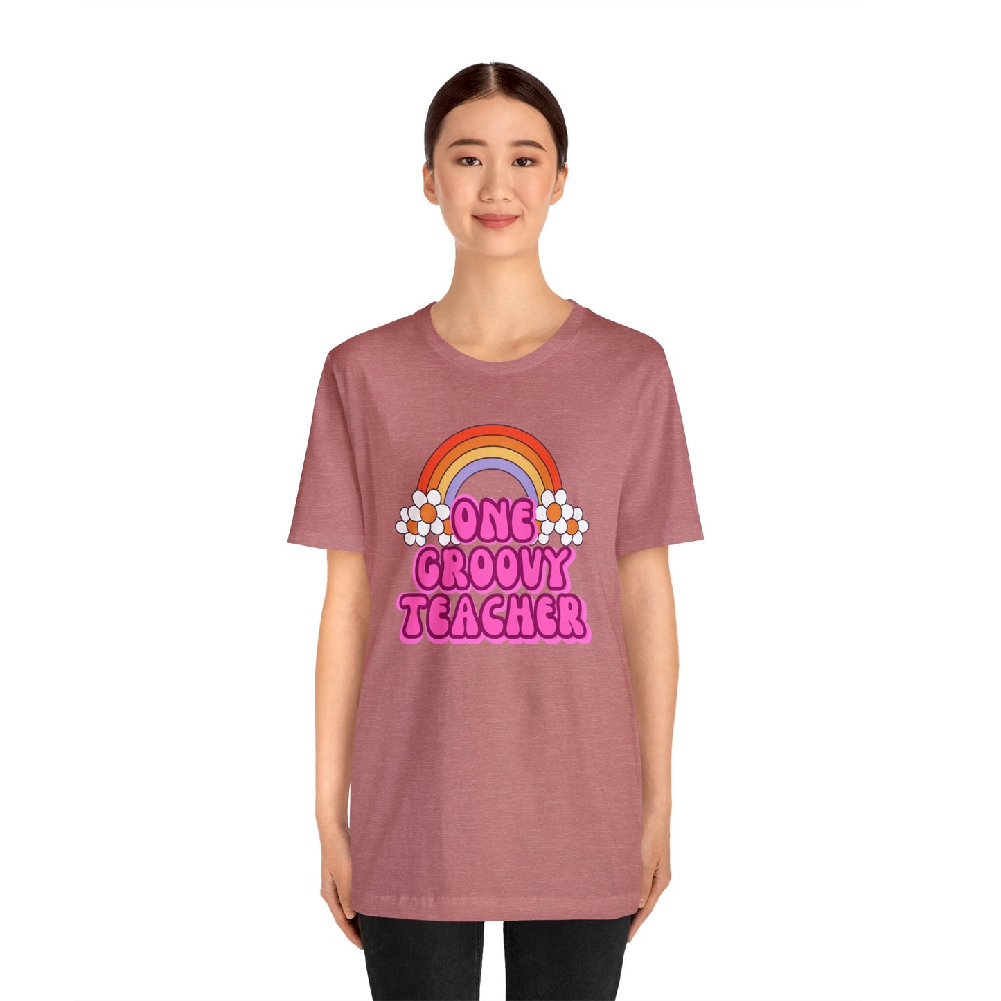 One Groovy Teacher Retro T-Shirt