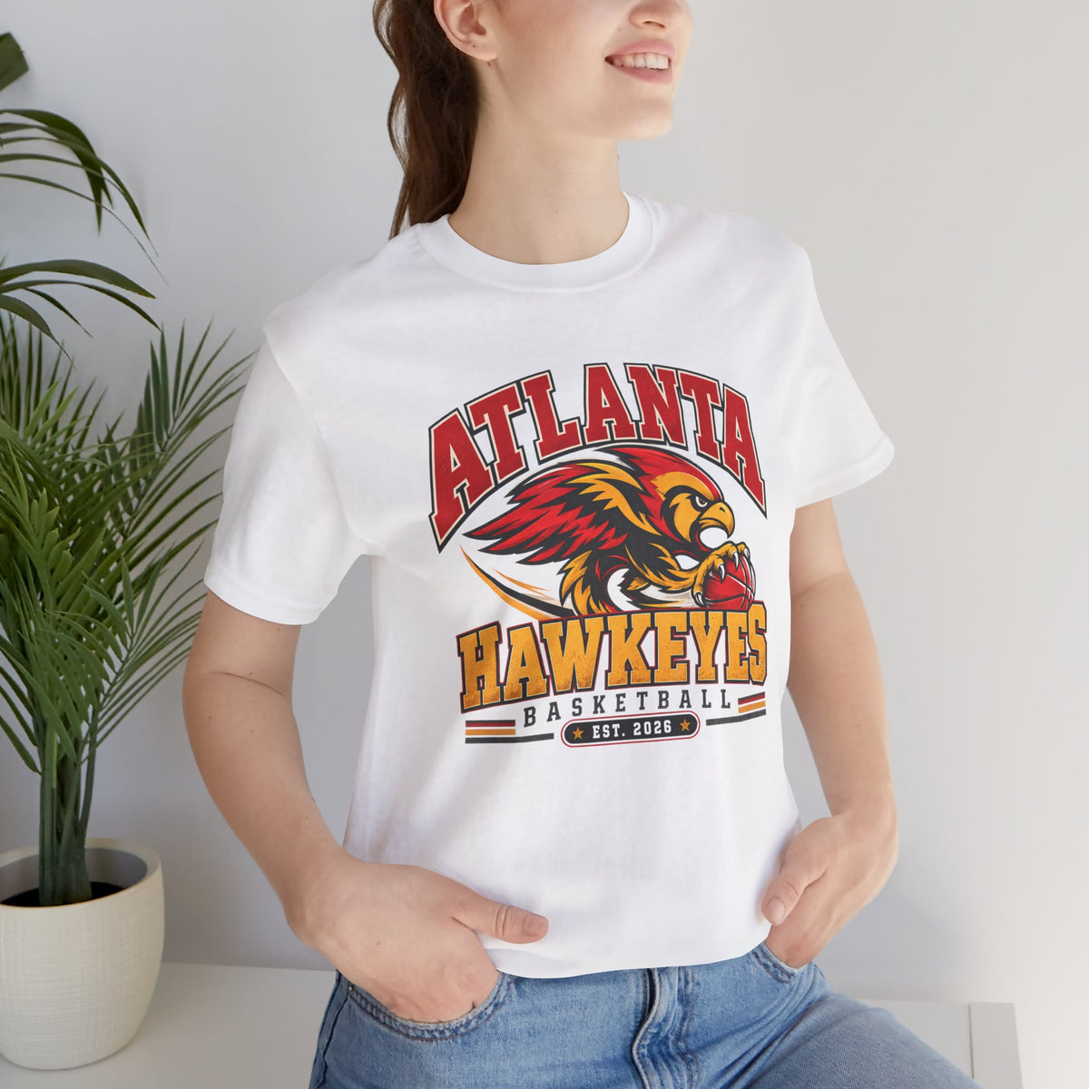 Atlanta Hawkeyes Political Satire Basketball T-Shirt - Screaming Hawkeyes
