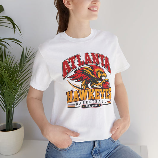 Atlanta Hawkeyes Political Satire Basketball T-Shirt - Screaming Hawkeyes