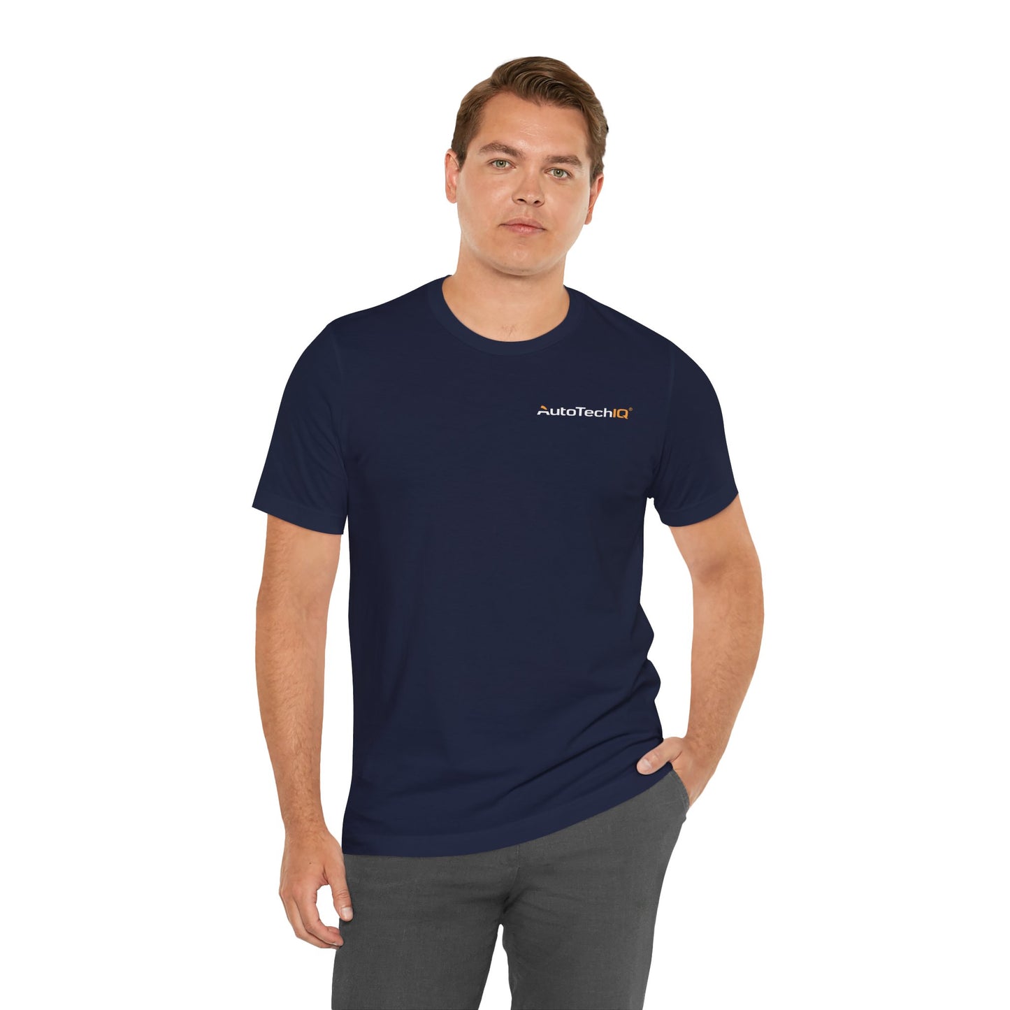 Custom Short Sleeve Tee - AutoTechIQ & DVI Process Experts - Perfect Gift for Tech Enthusiasts, Team Building, Casual Wear, Events, Branding