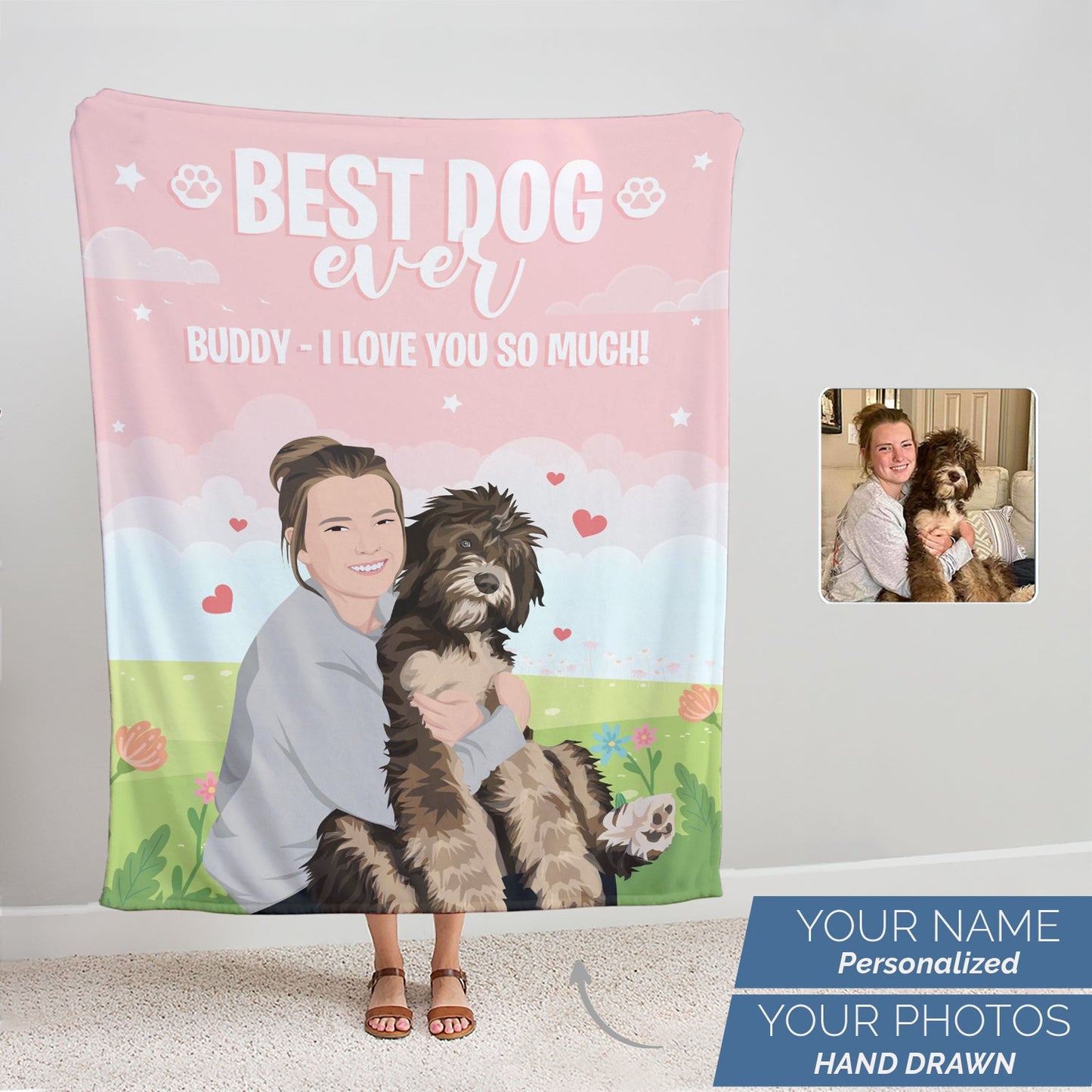 Best Dog Ever Blanket Personalized