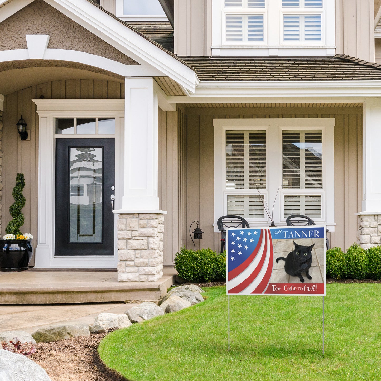 Custom Personalzied Pet Political Yard Sign - Double Sided Vinyl