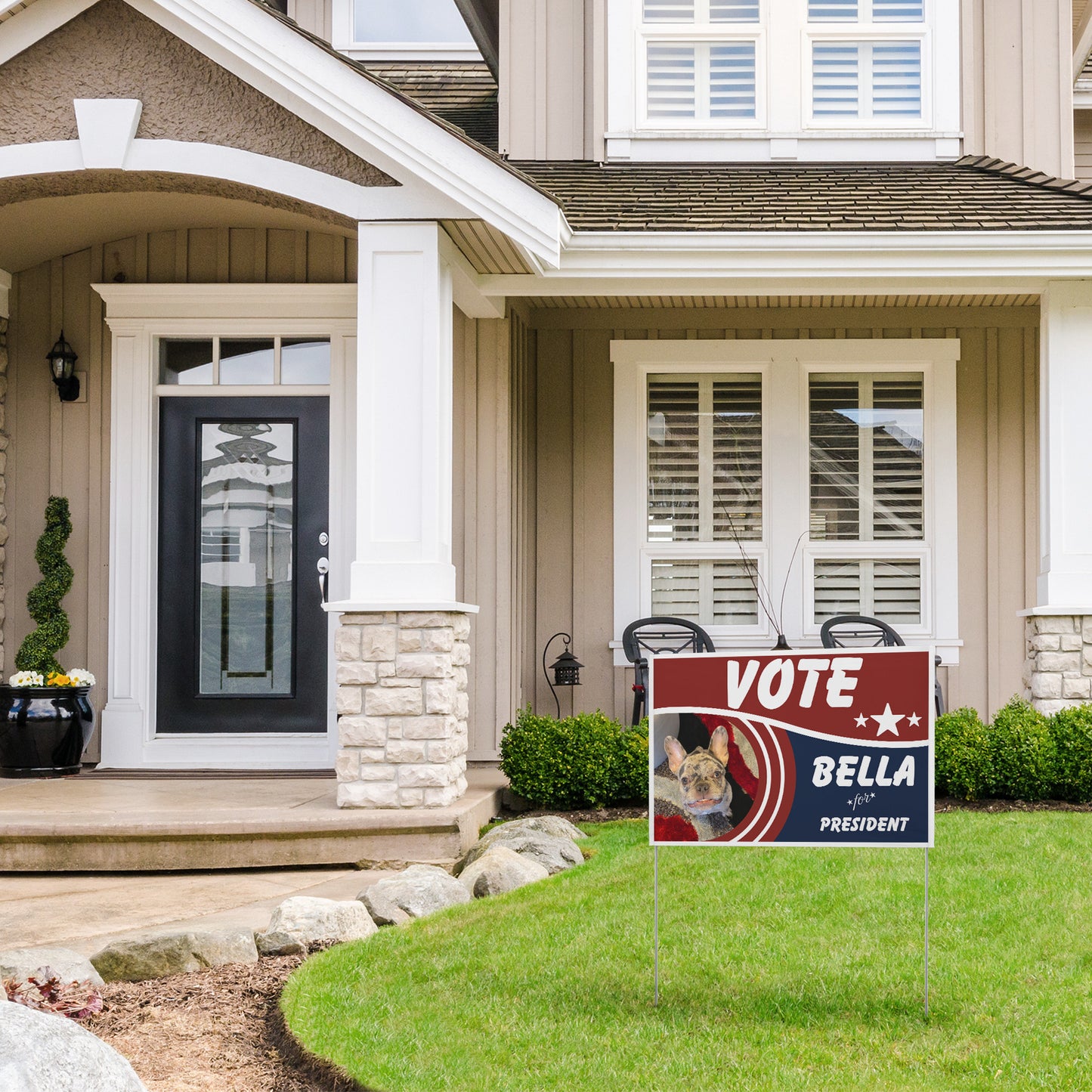 Custom Personalzied Pet Political Yard Sign - Double Sided Vinyl