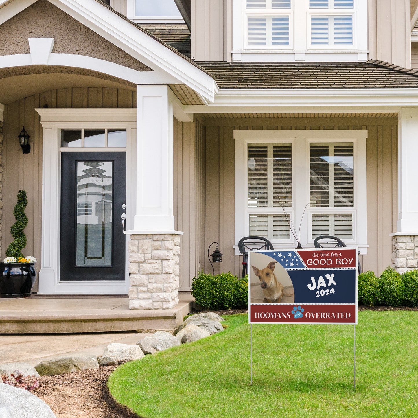 Custom Personalzied Pet Political Yard Sign - Double Sided Vinyl