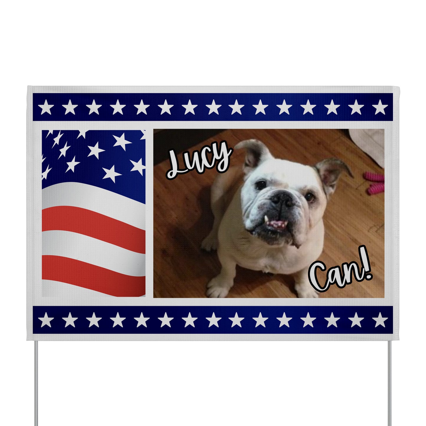 Custom Personalzied Pet Political Yard Sign - Double Sided Vinyl