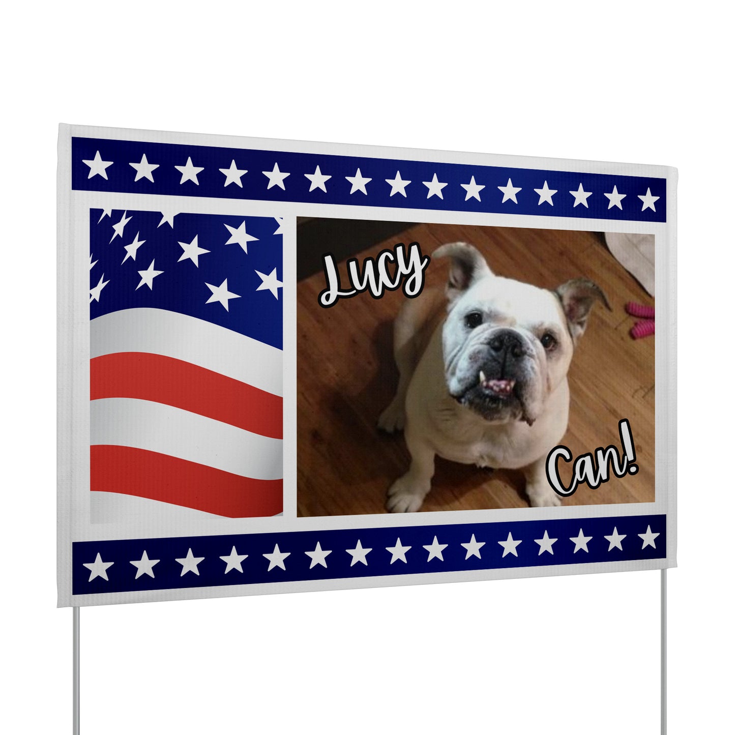 Custom Personalzied Pet Political Yard Sign - Double Sided Vinyl