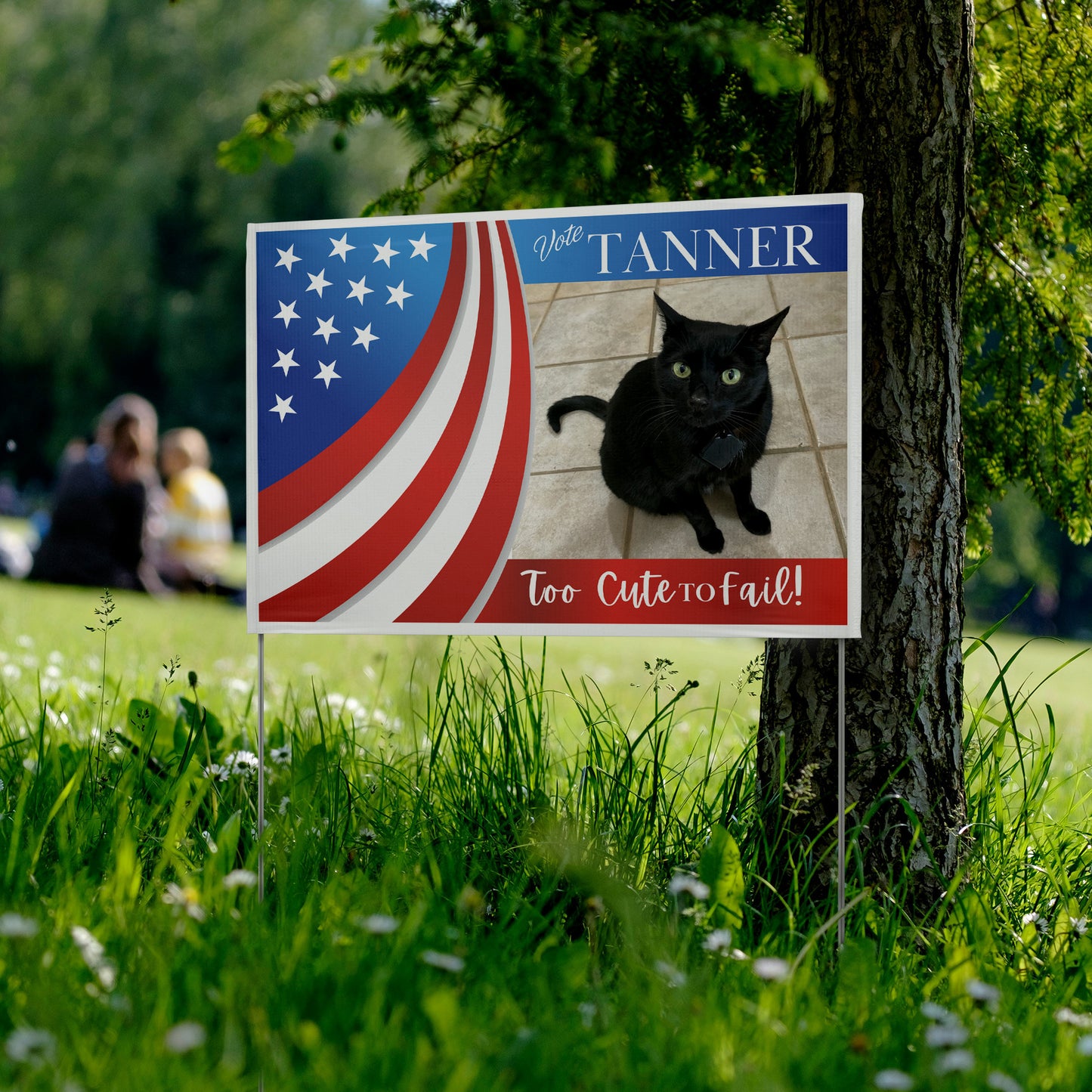 Custom Personalzied Pet Political Yard Sign - Double Sided Vinyl