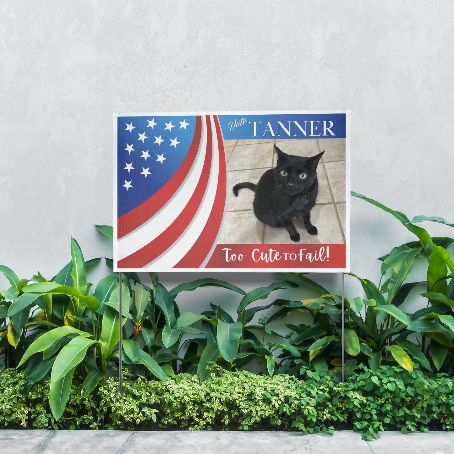 Custom Personalzied Pet Political Yard Sign - Double Sided Vinyl
