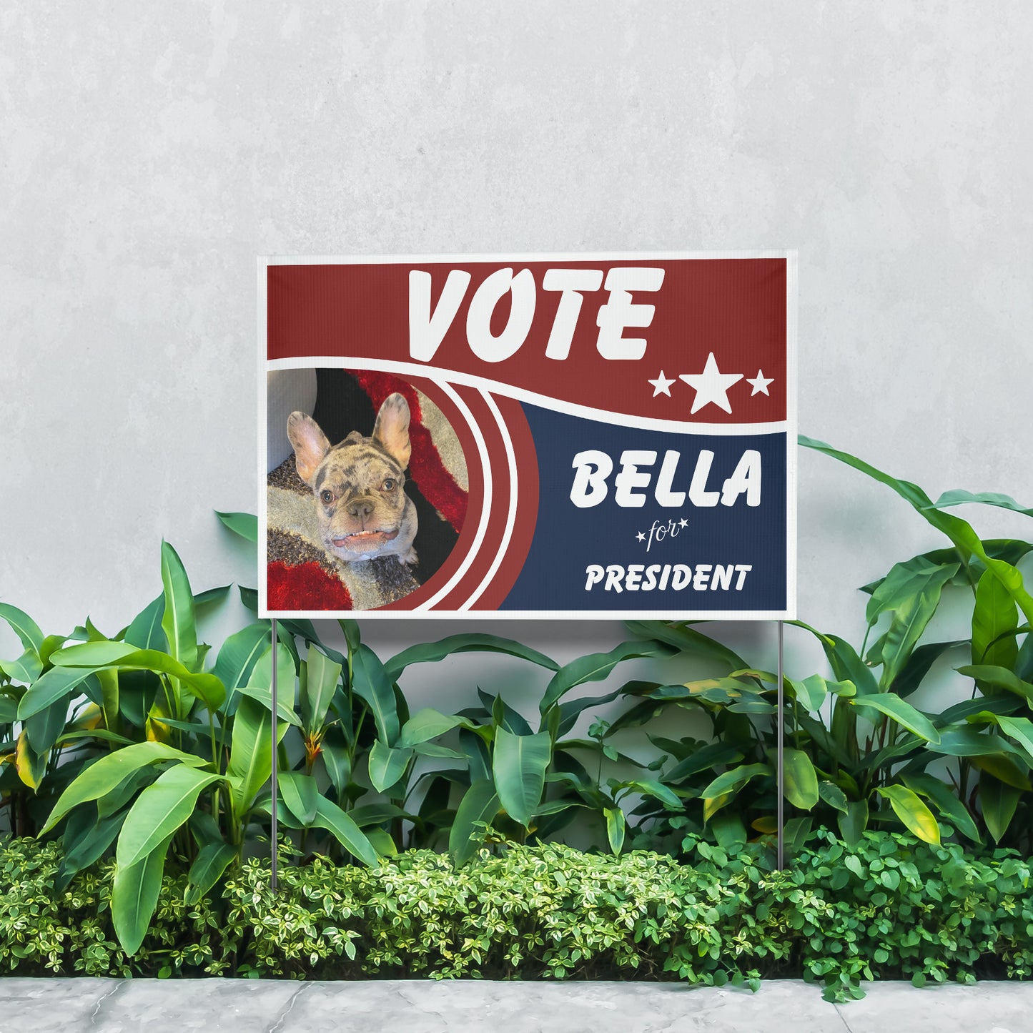 Custom Personalzied Pet Political Yard Sign - Double Sided Vinyl