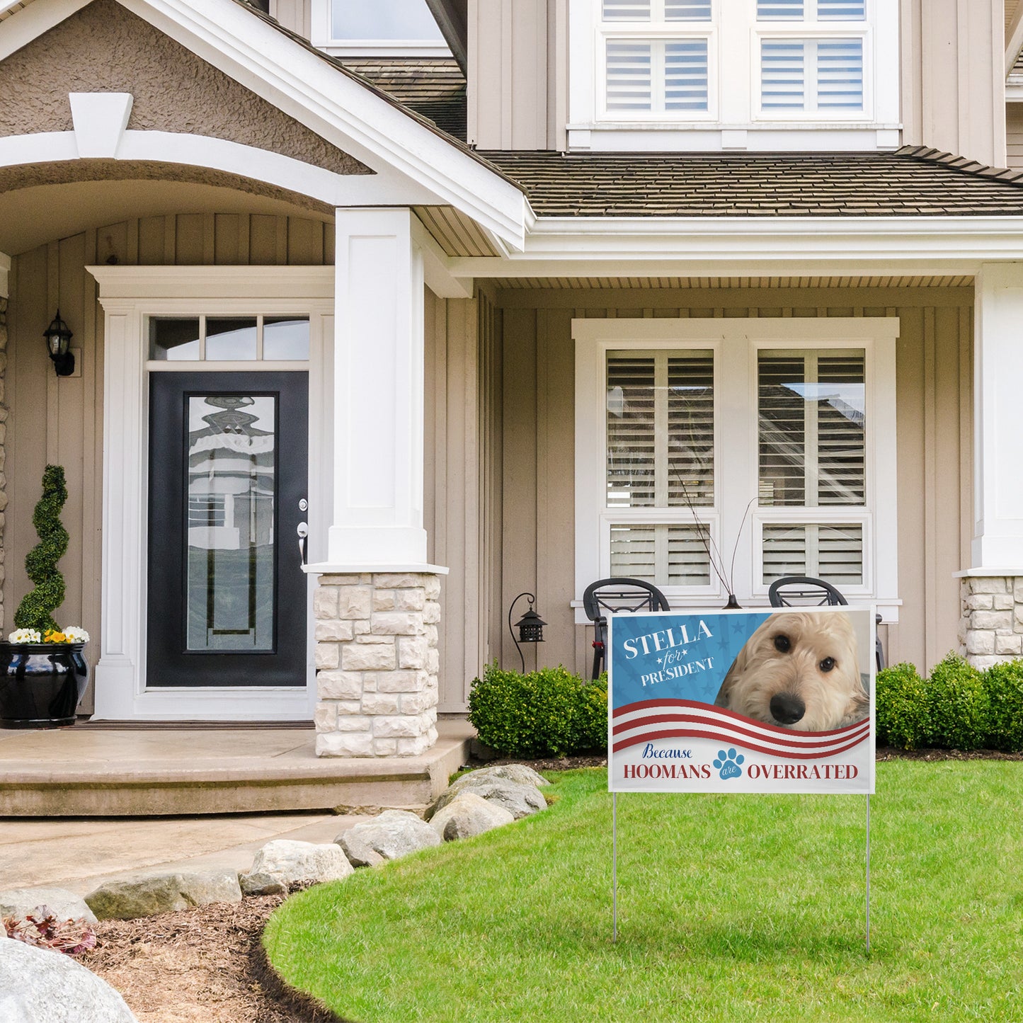 Custom Personalzied Pet Political Yard Sign - Double Sided Vinyl