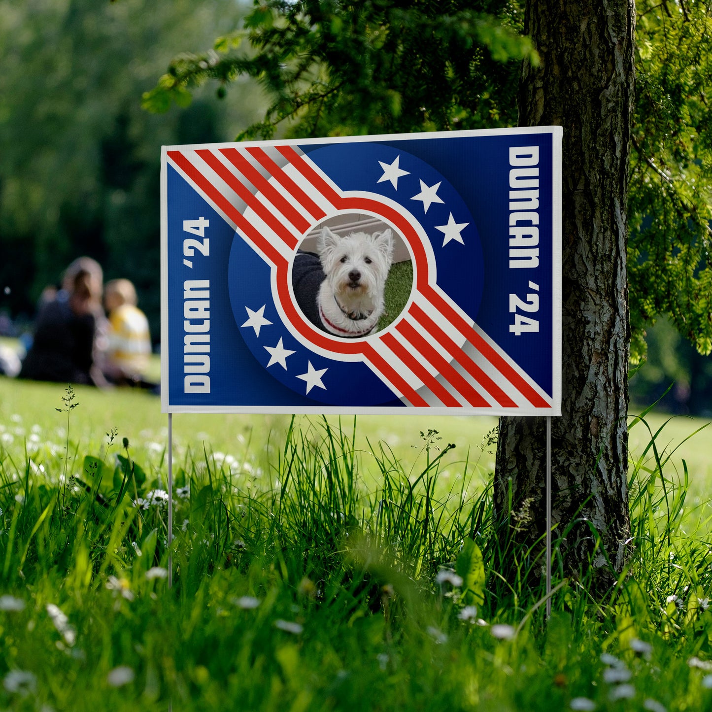 Custom Personalzied Pet Political Yard Sign - Double Sided Vinyl