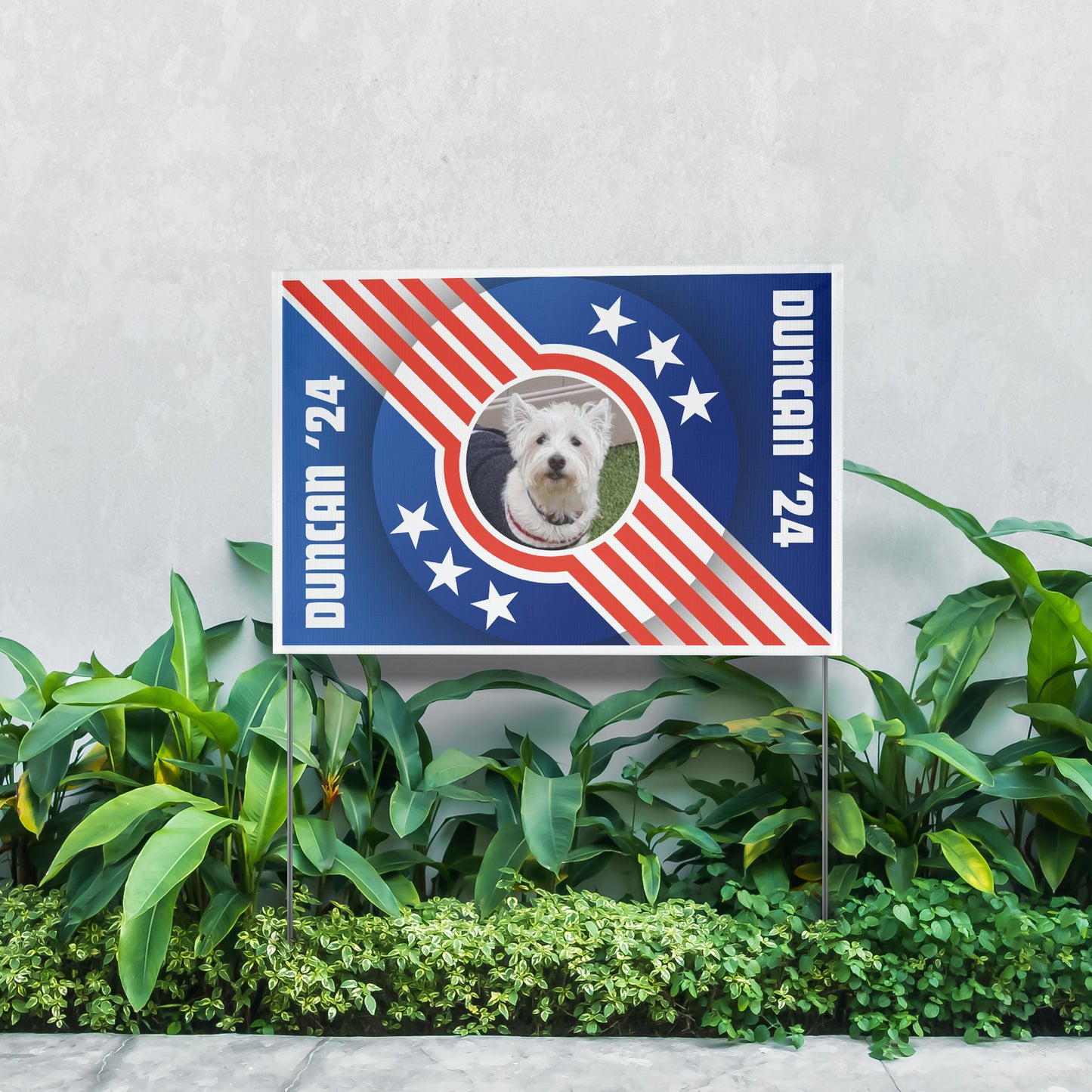 Custom Personalzied Pet Political Yard Sign - Double Sided Vinyl