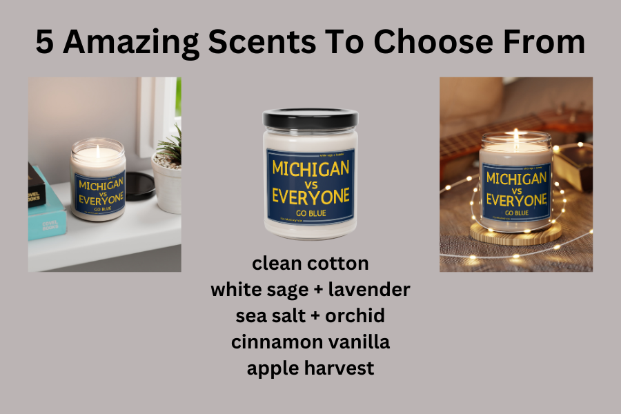 Michigan Vs Everyone Scented Soy Candle