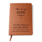 Leather Journal - Letters to My Son in Heaven (Customized to accomadate any family relationship)
