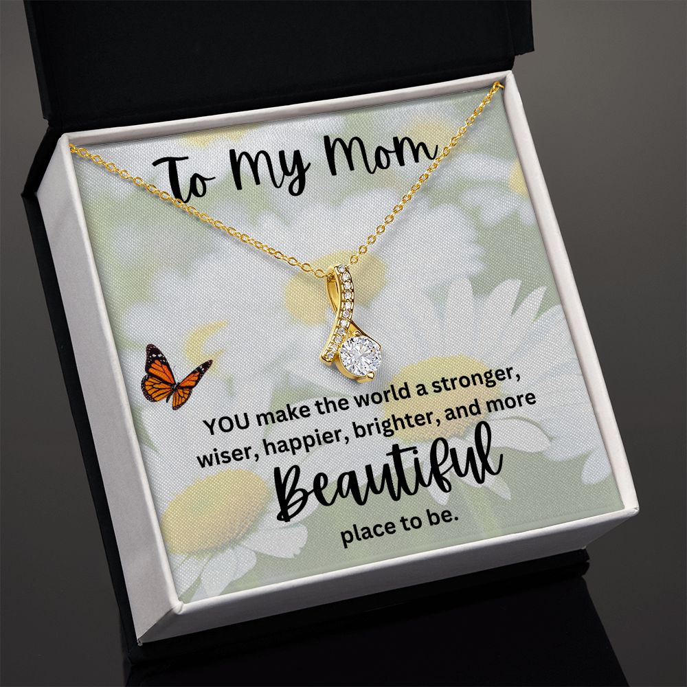 To My Mom Butterfly Alluring Beauty Necklace