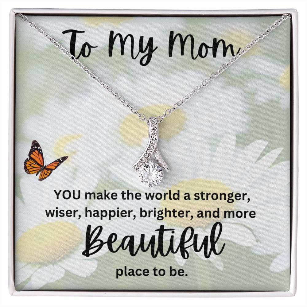 To My Mom Butterfly Alluring Beauty Necklace