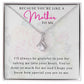 You're Like a Mother to Me Alluring Beauty Necklace for Mother in Law
