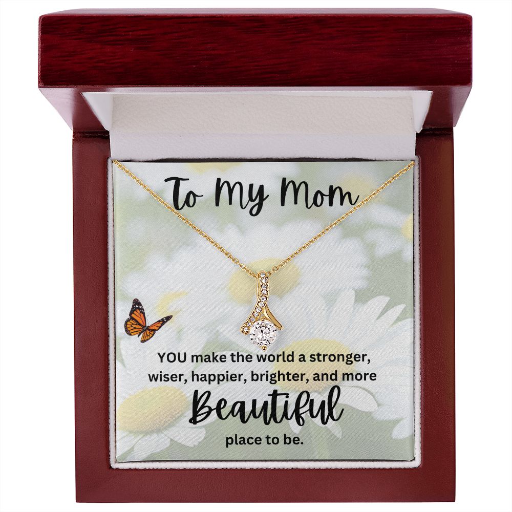 To My Mom Butterfly Alluring Beauty Necklace