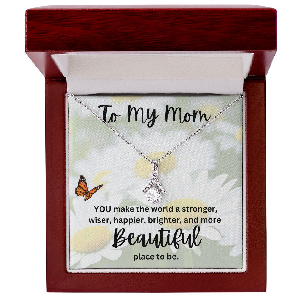 To My Mom Butterfly Alluring Beauty Necklace