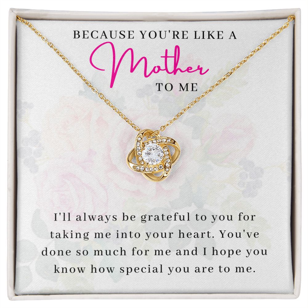 You're Like a Mother to Me Love Knot Necklace for Mother In Law