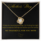So Thankful For You Mom Love Knot Necklace for Mother's Day