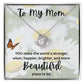 To My Mom Butterfly Love Knot Necklace