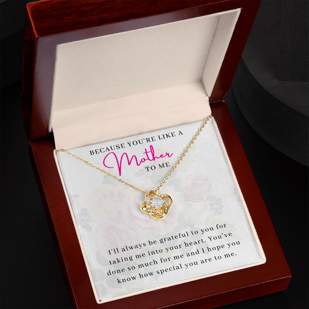 You're Like a Mother to Me Love Knot Necklace for Mother In Law