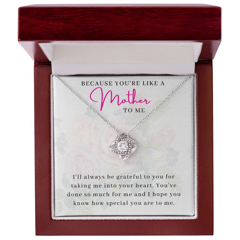 You're Like a Mother to Me Love Knot Necklace for Mother In Law