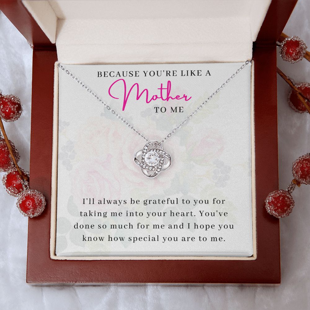 You're Like a Mother to Me Love Knot Necklace for Mother In Law