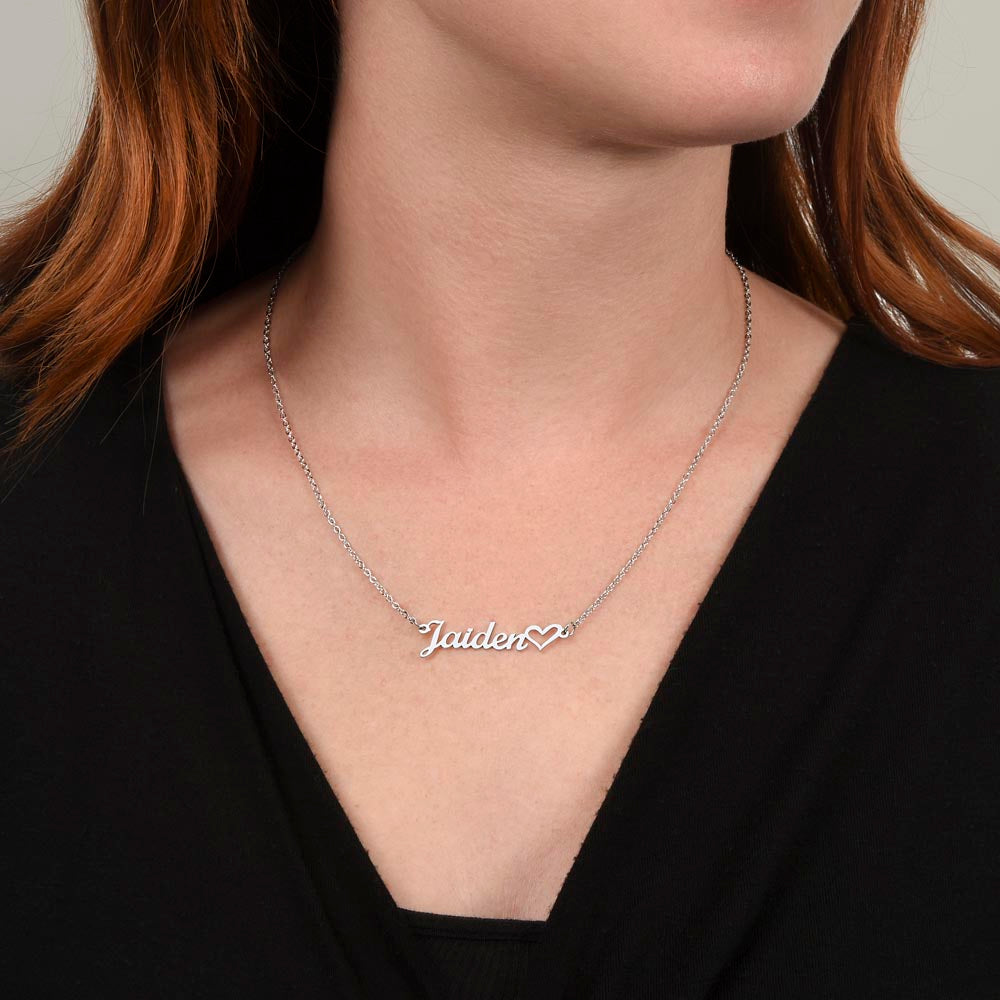 Your Name is the Best Word in the World Necklace with Heart