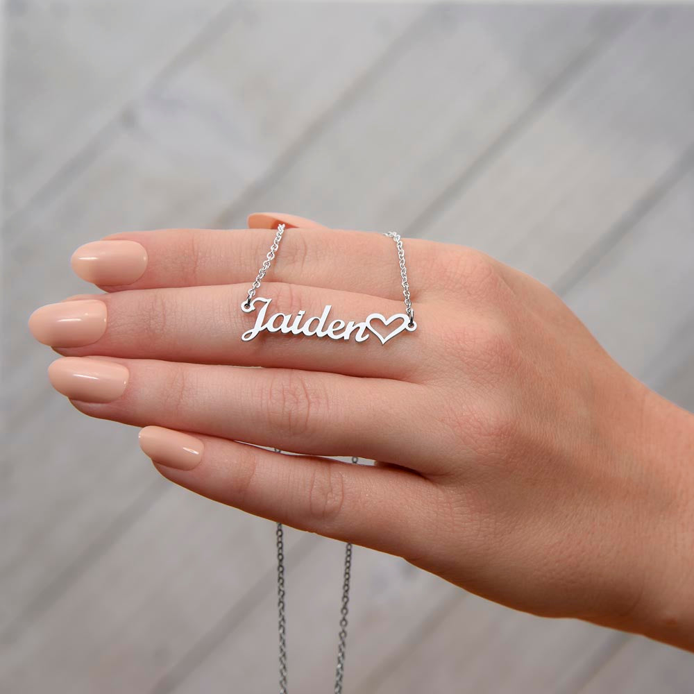 Your Name is the Best Word in the World Necklace with Heart