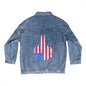 American Patriot Middle Finger Denim Jean Jacket