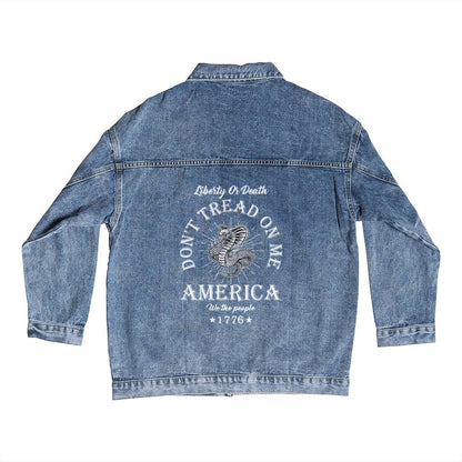 American Patriot Don't Tread On Me Denim Jean Jacket