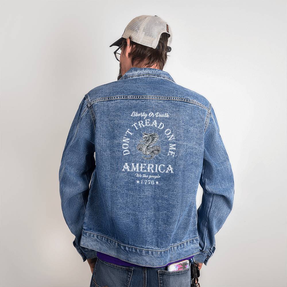 American Patriot Don't Tread On Me Denim Jean Jacket
