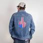 American Patriot Middle Finger Denim Jean Jacket