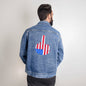 American Patriot Middle Finger Denim Jean Jacket