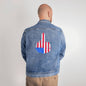 American Patriot Middle Finger Denim Jean Jacket