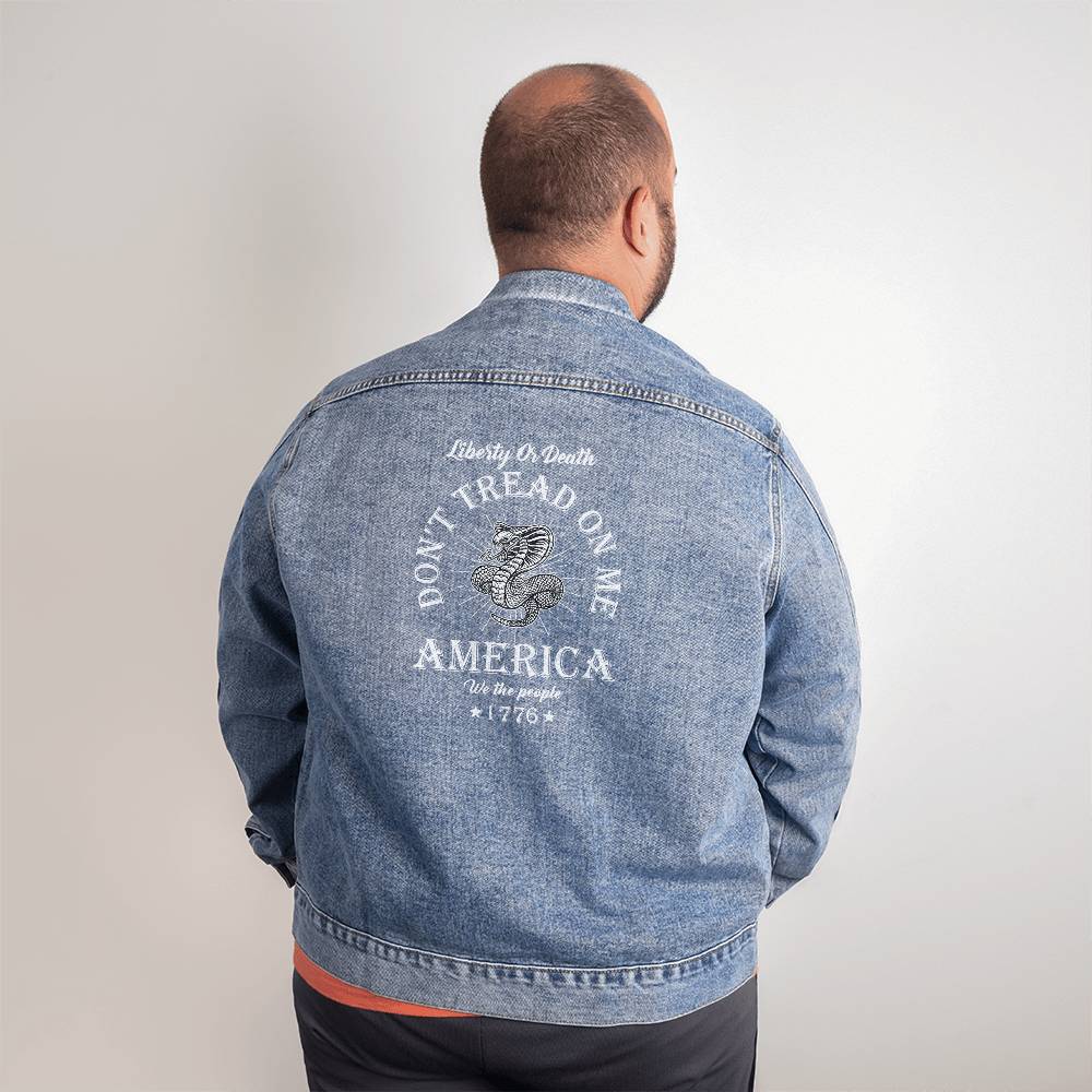 American Patriot Don't Tread On Me Denim Jean Jacket