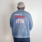 American Patriot Running The World Since 1775 Men's Denim Jean Jacket