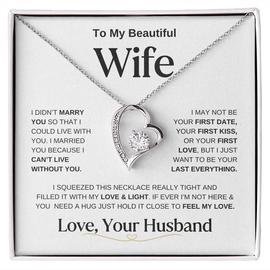 To My Beautiful Wife | Forever Love Necklace - WB1