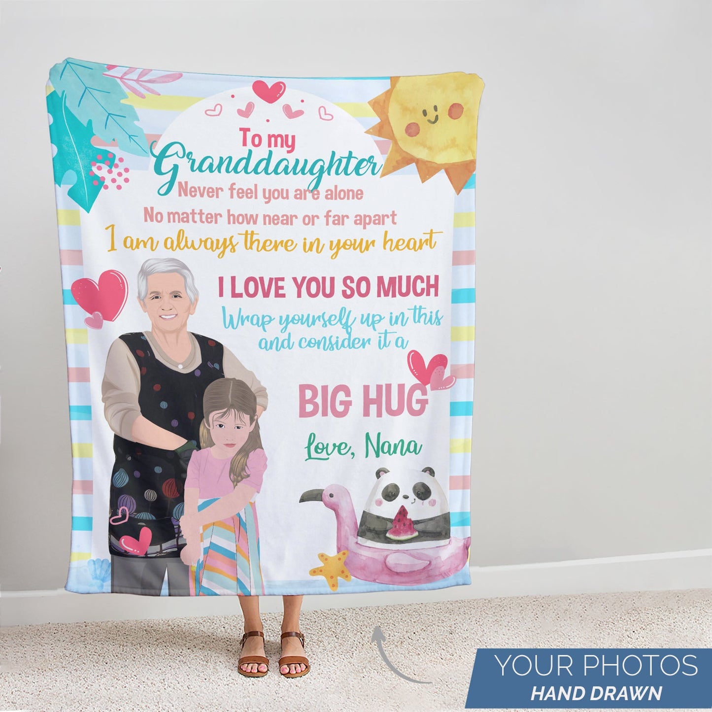 Personalized Granddaughter Blanket From Nana