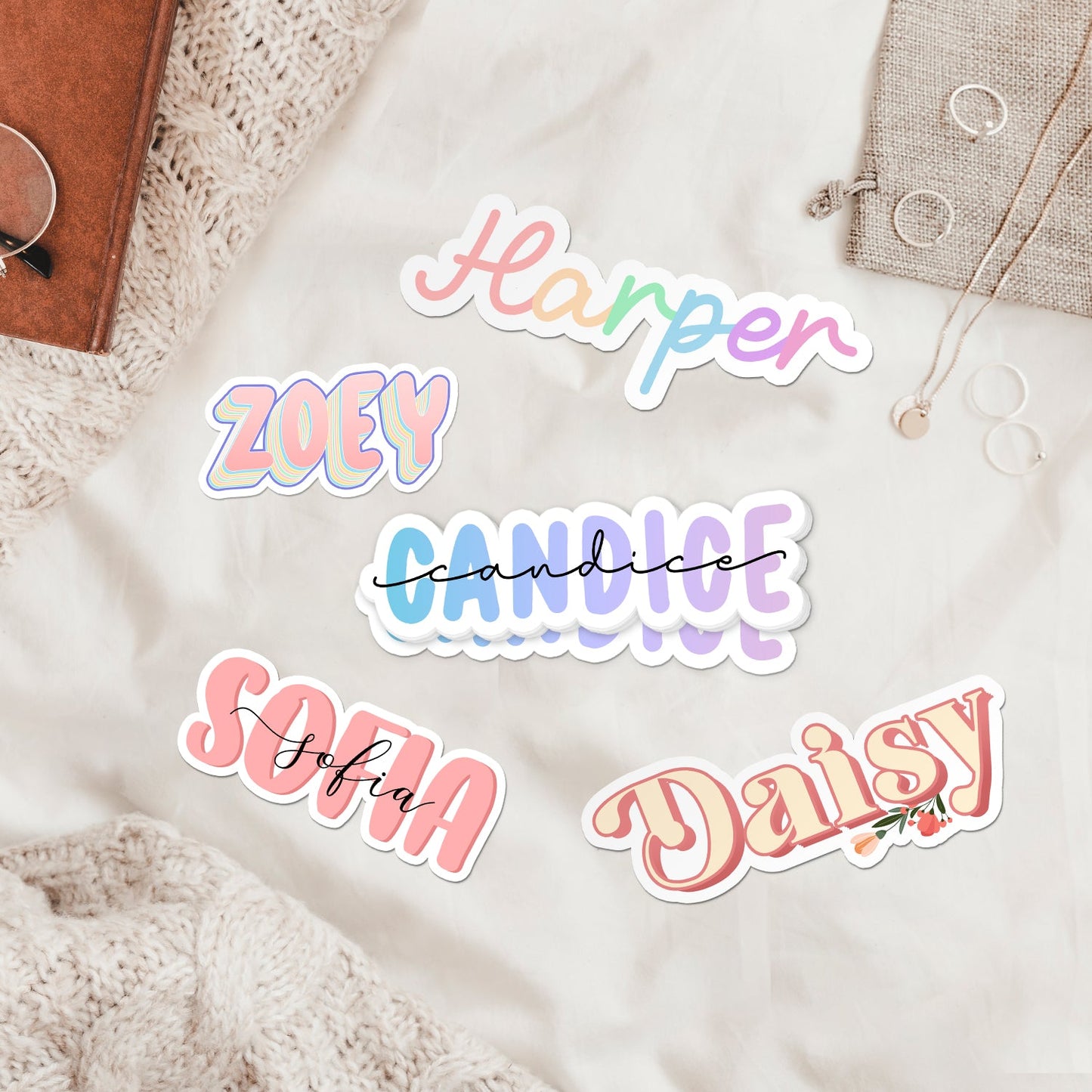 Personalized Girls Name Stickers