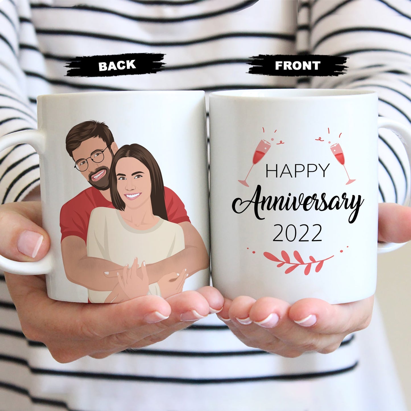 Happy Anniversary Mug Personalized