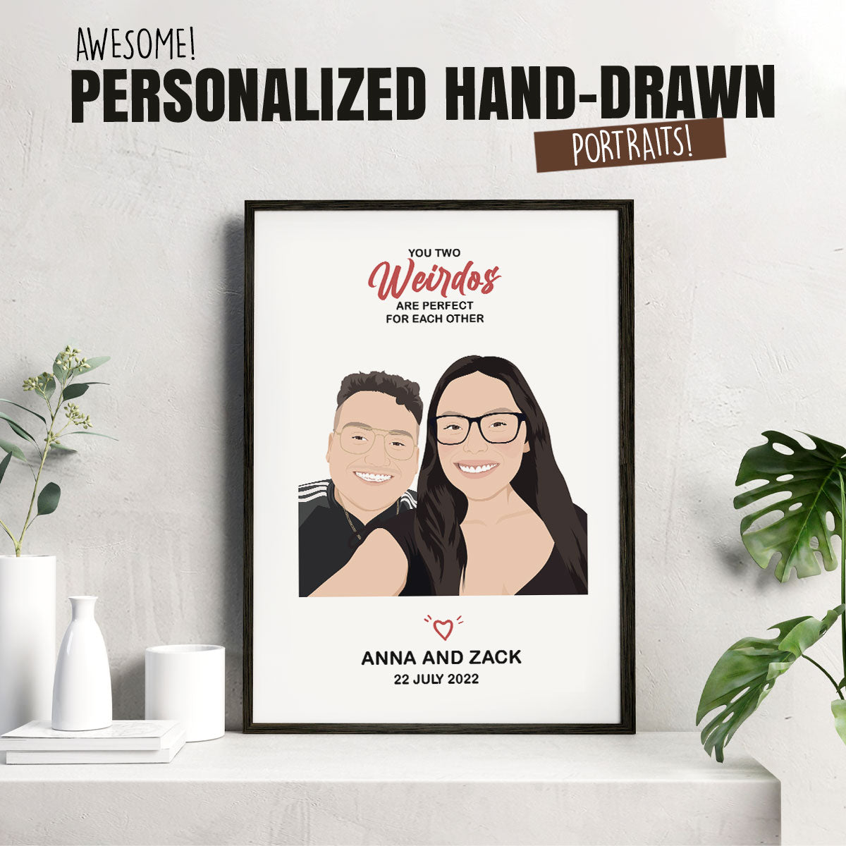 Custom Weirdo Couples Portrait