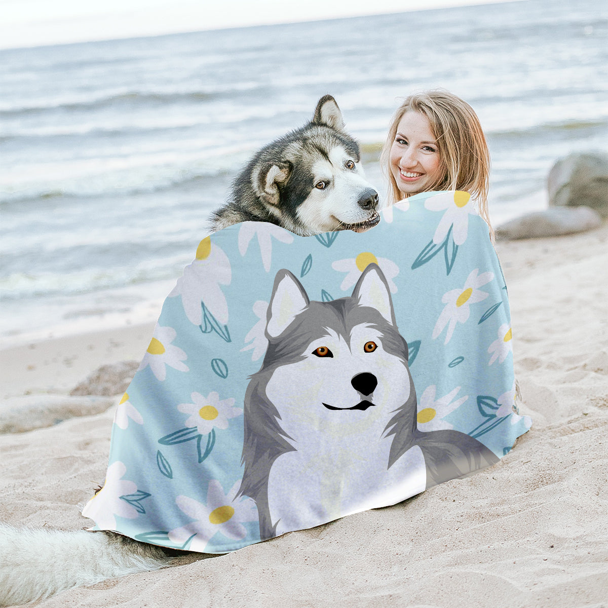 Custom Pet Blanket - Photo Drawing