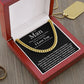 To My Man - I Love You More Than You Will Ever Know - Cuban Necklace