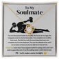 To My Soulmate Love Knot Necklace - I Love You More Than Orgasms Grey